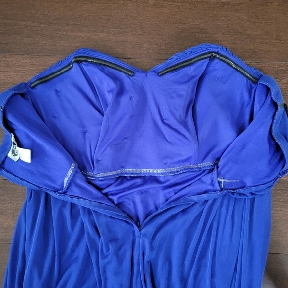 Dresses by Deb Women's Strapless Embellished Evening Maxi Dress Size 18 Blue - Picture 6 of 12